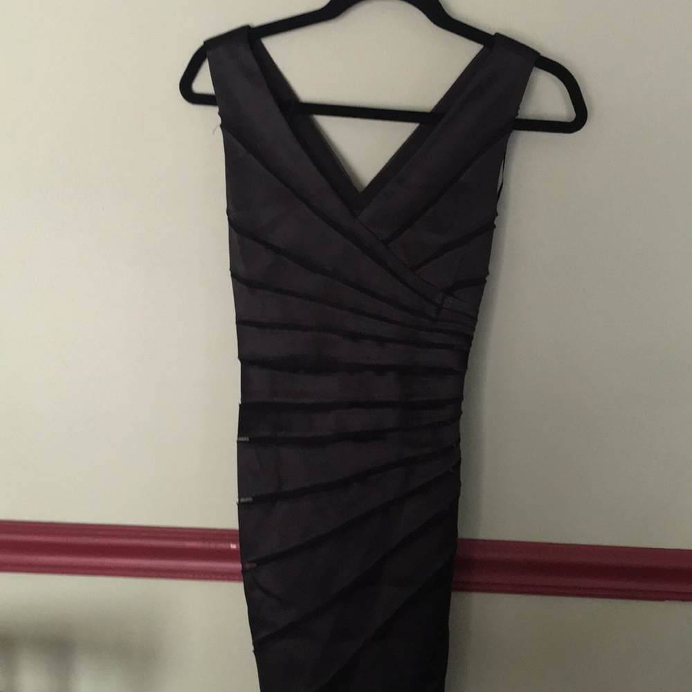 Black sateen dress